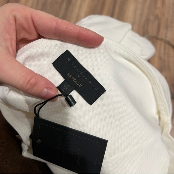 NWT Michael Costello x REVOLVE Ava One Shoulder White Dress - Picture 10 of 10